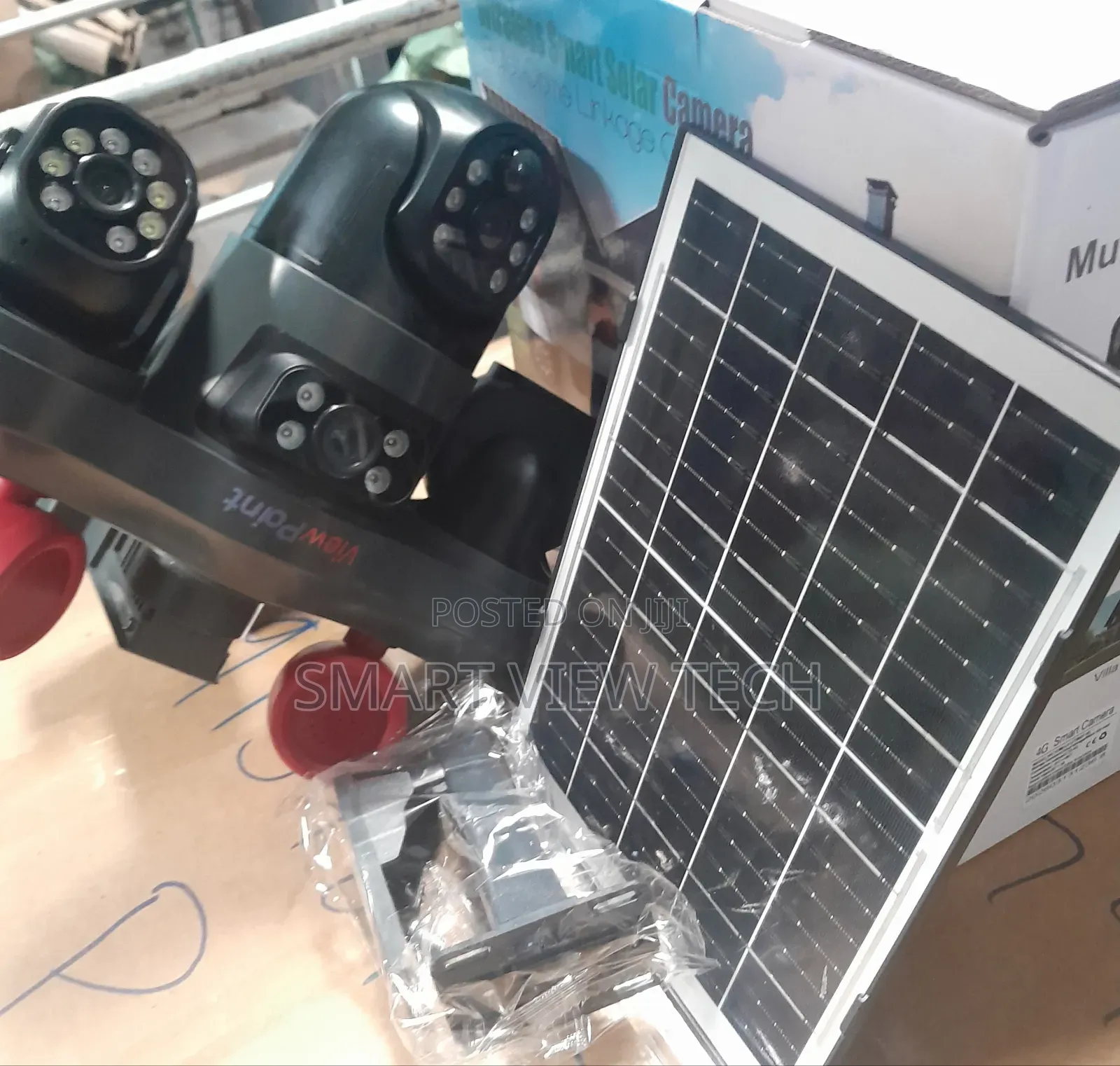 Solar-Powered Auto_tracking Complete 3 Lens CCTV Camera Ultra Hd