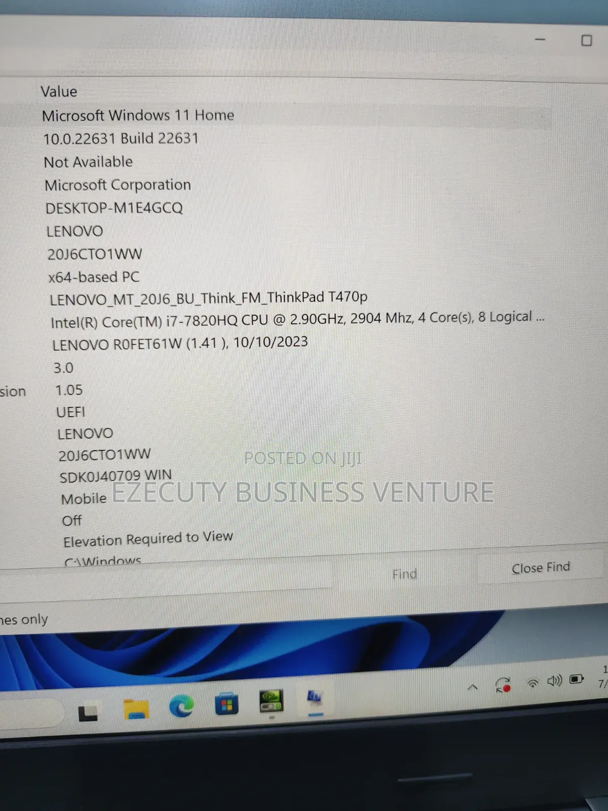 Laptop Lenovo ThinkPad T470p 8GB Intel Core i7 SSD 256GB