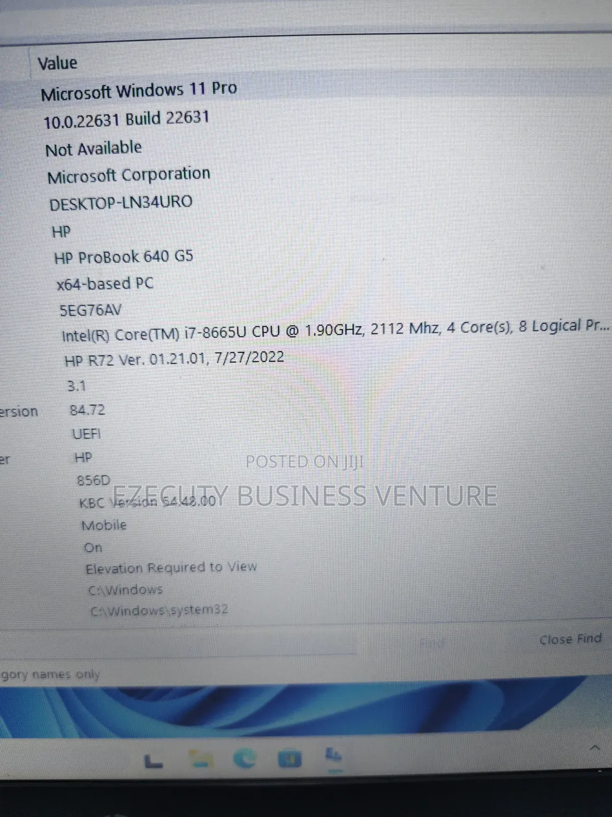 Laptop HP ProBook 640 G5 8GB Intel Core i7 SSD 256GB