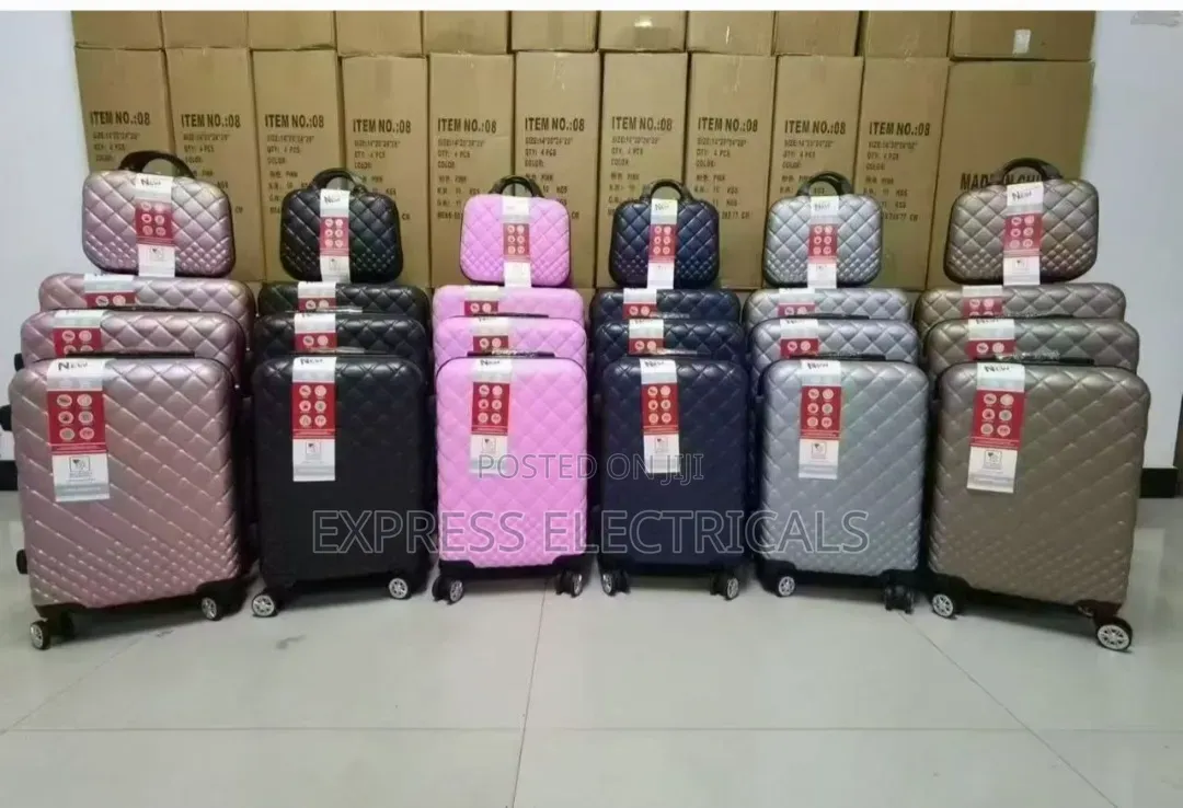4-in-1 Diamond Quilted Travel Luggage Set