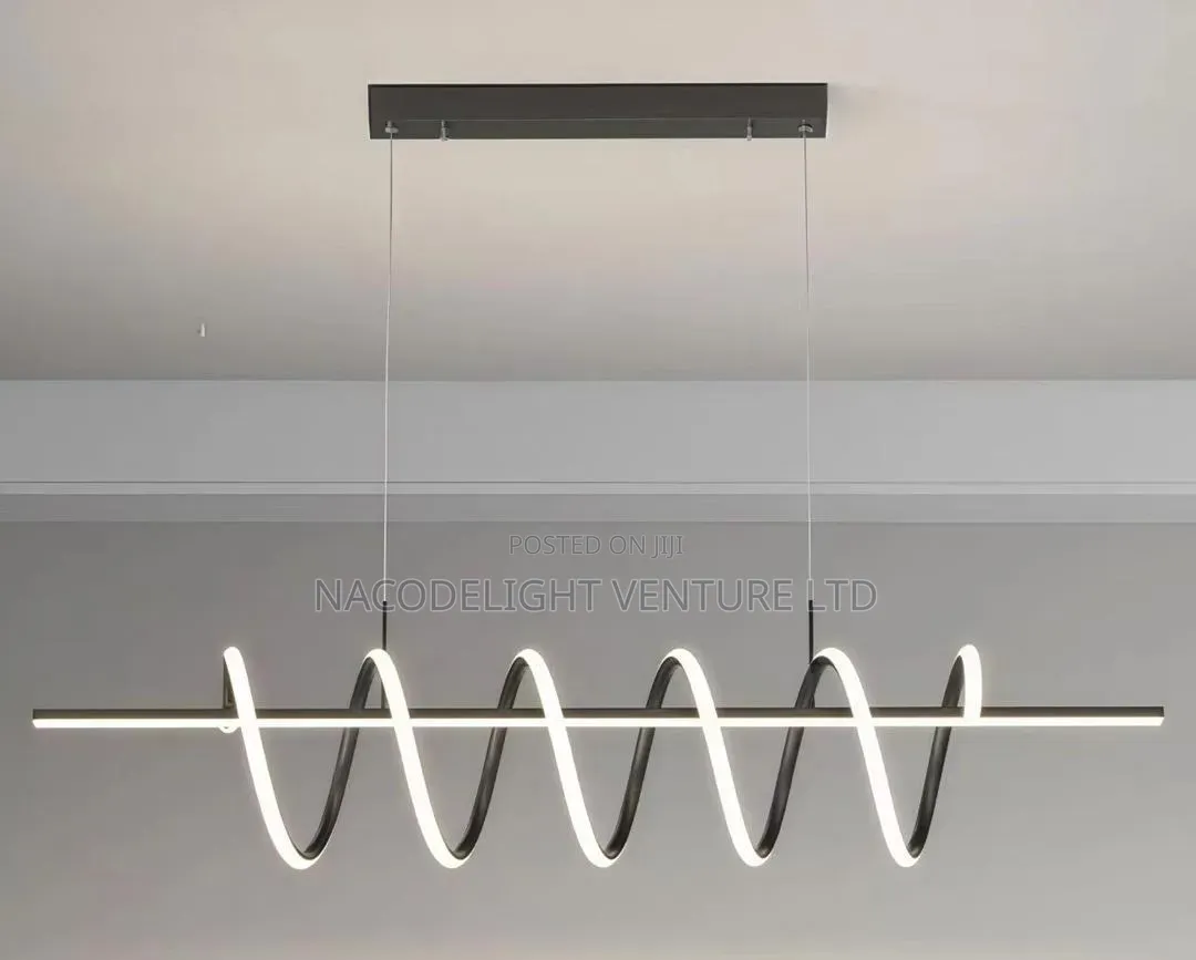 It Combines a Straight Horizontal Light Bar With a Decorative Spiral