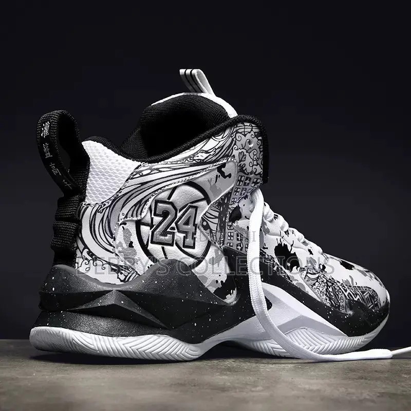 Black White 24 Basketball Sneakers