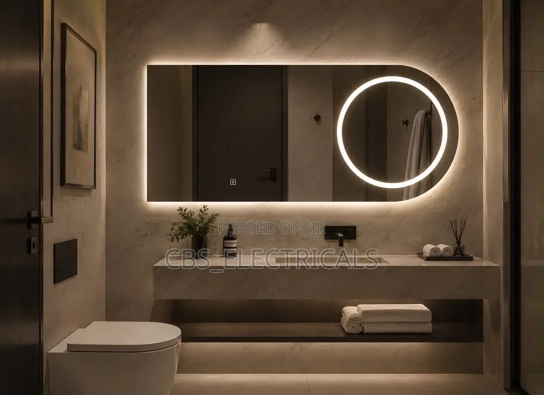 Geometric Smart LED Vanity Mirror (60x100cm)