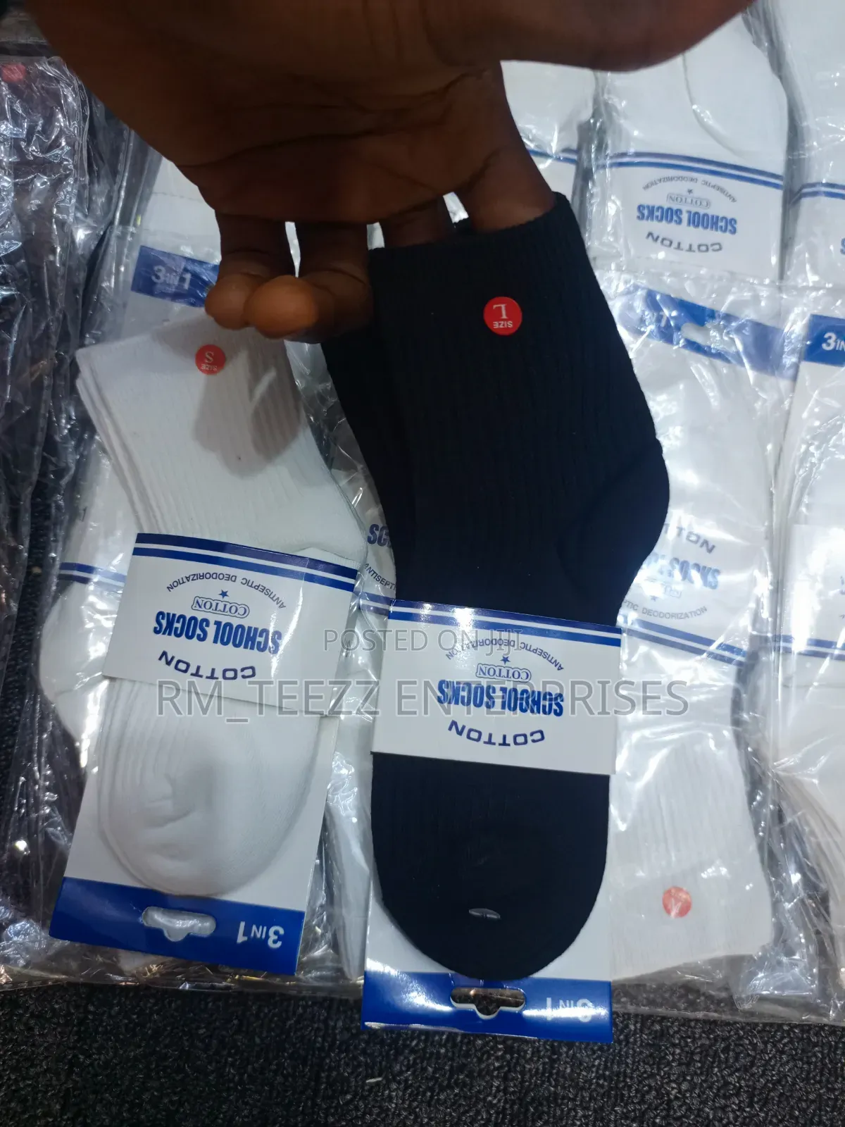 3in1 Premium Cotton School Socks