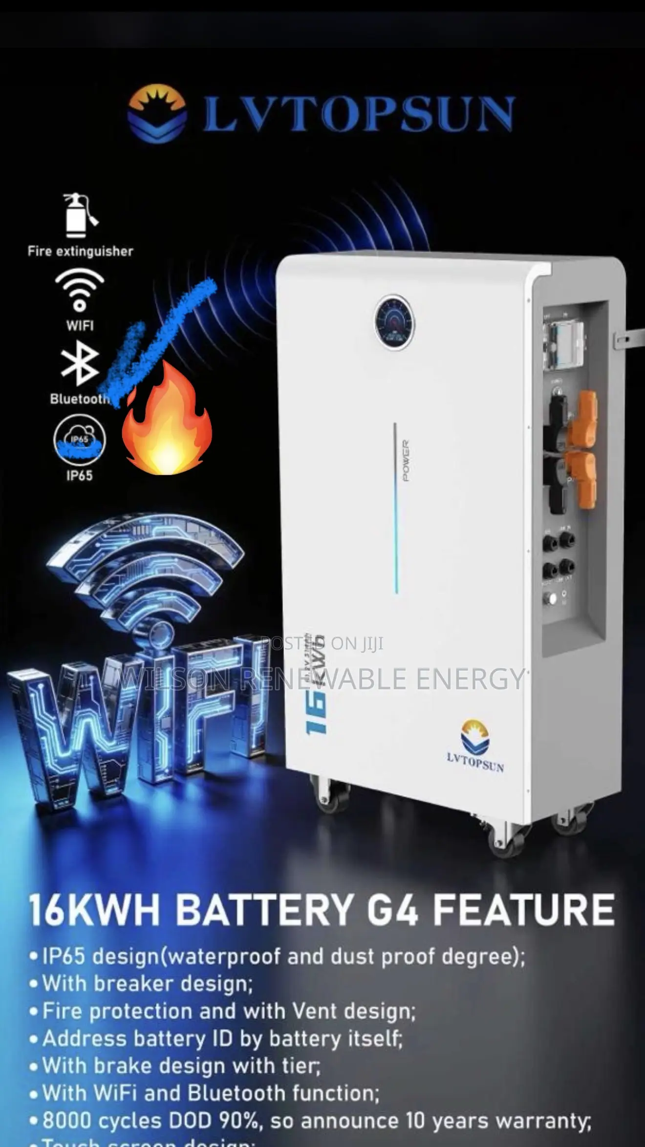 16kwh LVtopsun G4 Lithium Battery