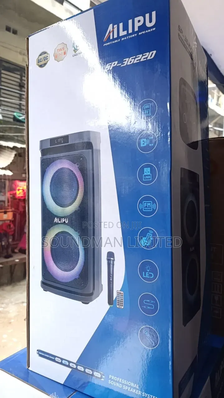 Ailipu Portable Rechargeable PA System and Party Speaker SP-3622D