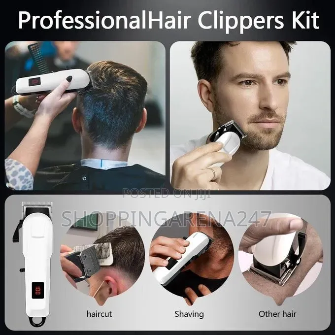 Rechargeable Professional Hair Clipper/Trimmer + Grooming Set