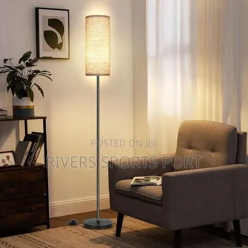 Standing FLOOR Lamp With Lampshade Foot Switch[3 Colour Bulb Inside]