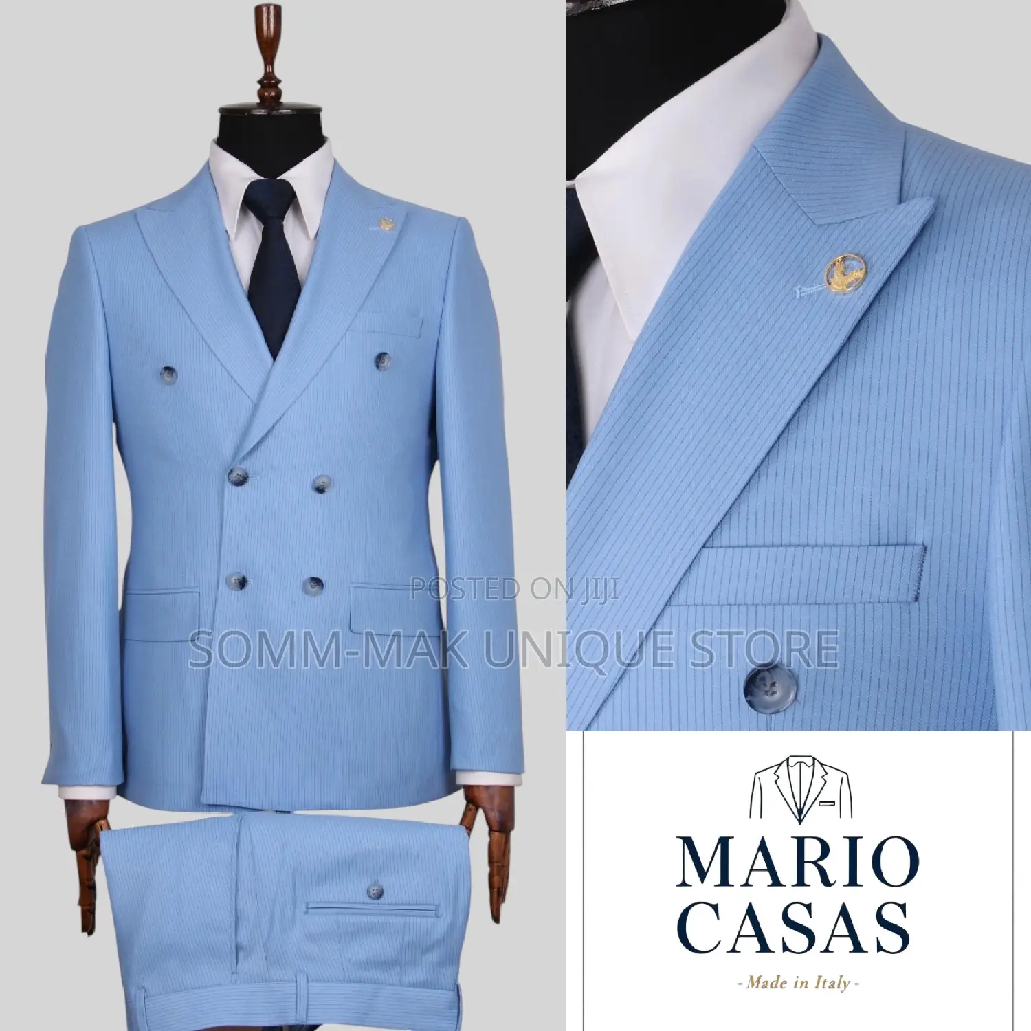 Men Executive Italian Suit Black - Mario Casas