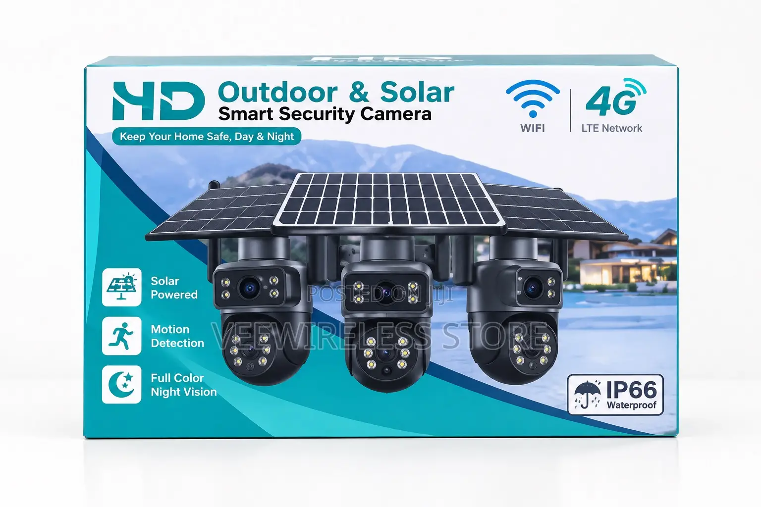 Solar Security Camera Camera 4g Sim Card 1080p Hd Solar