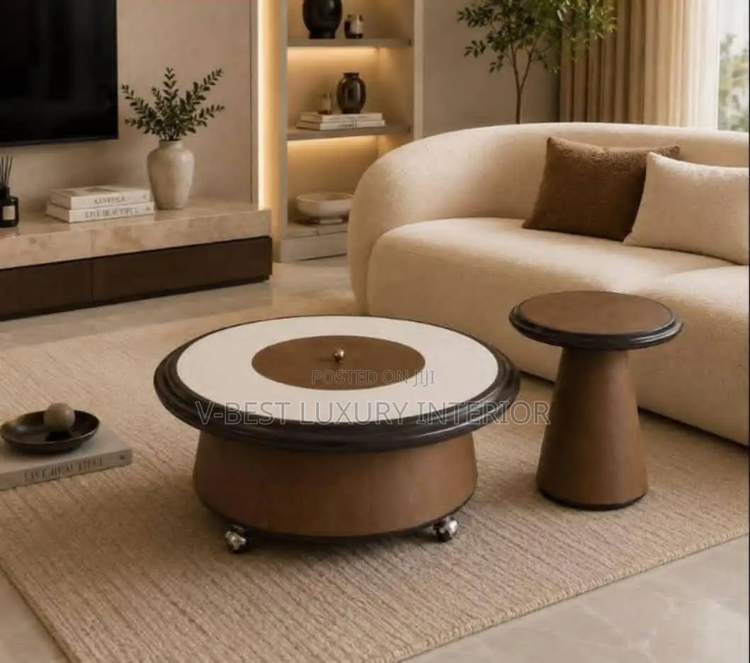 Modern Round Coffee Table – Designer Centrepiece With Storage