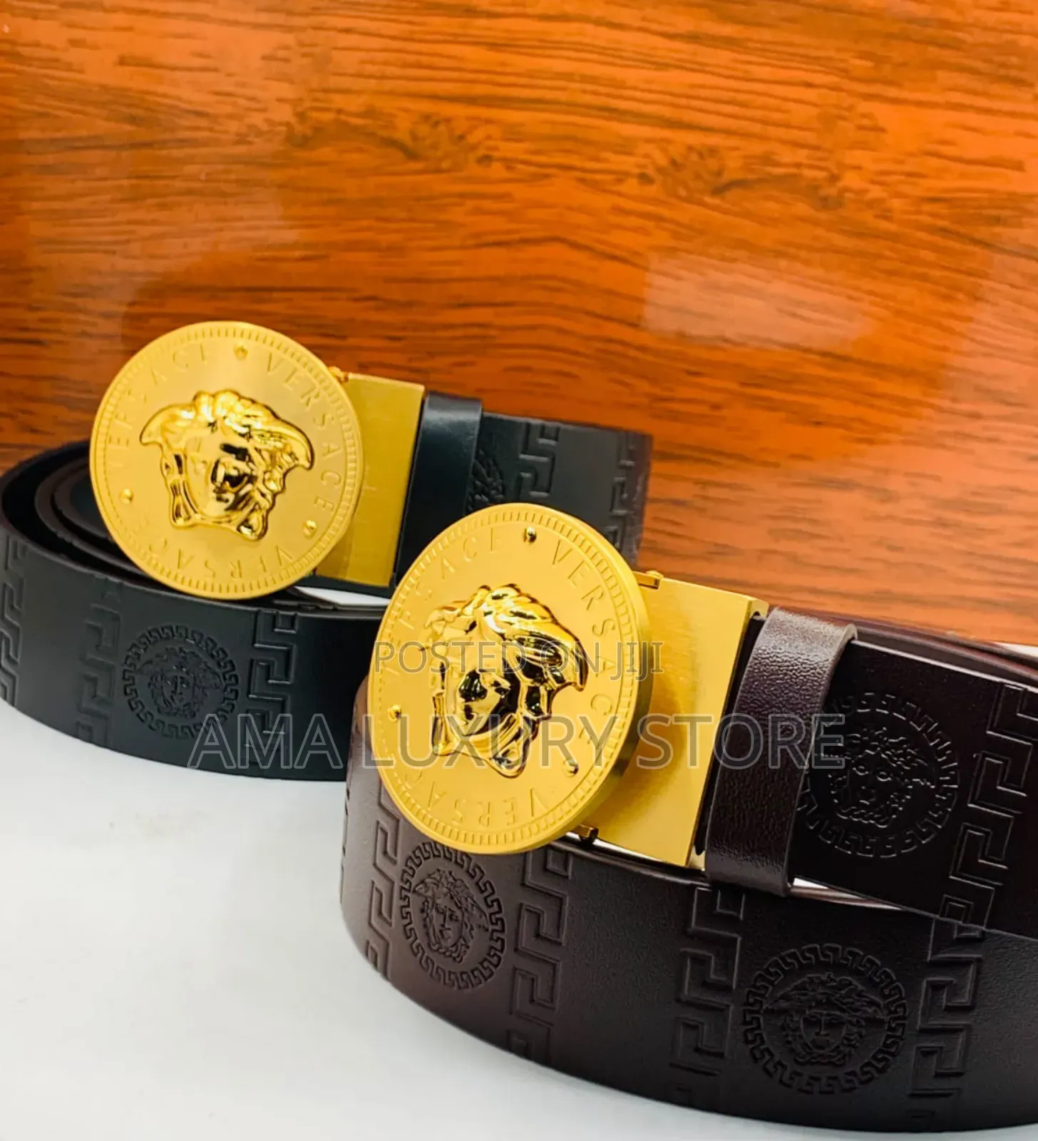 Versace/Gucci Luxury Men Leather Belt –Stylish, Durable High Quality