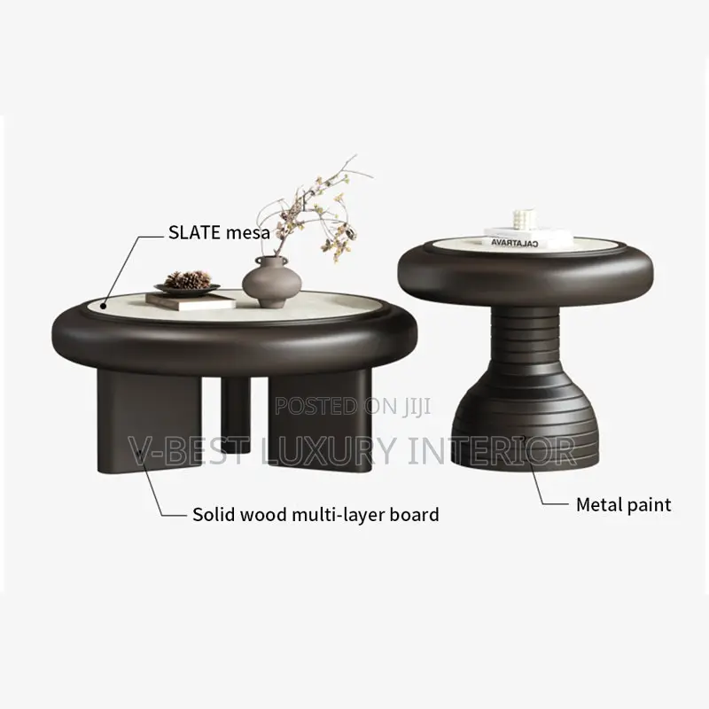 Minimalist Travertine Coffee Table Set – Luxury Designer Centrepiece