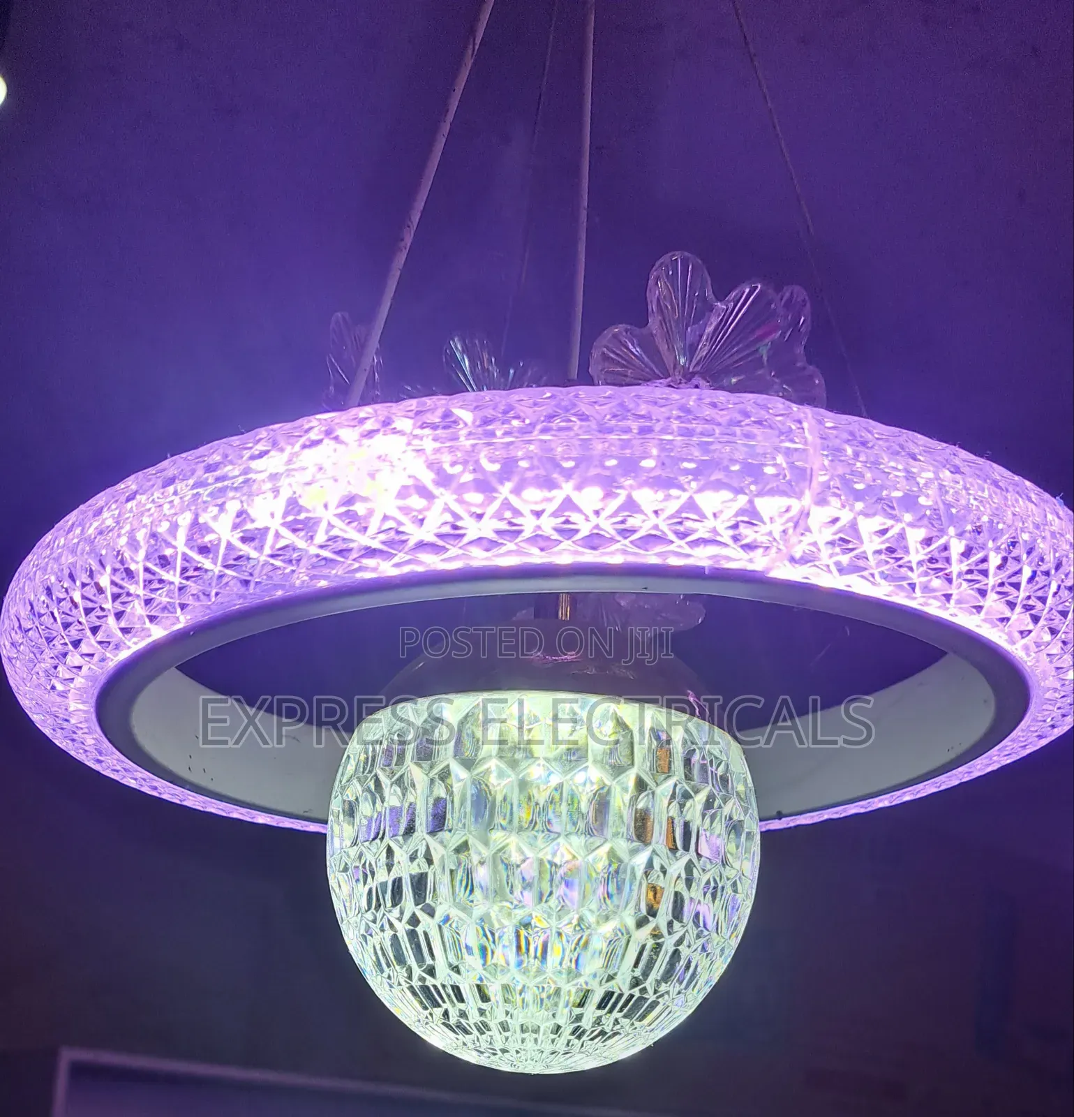 Modern LED Crystal Chandelier With RGB Colour Change