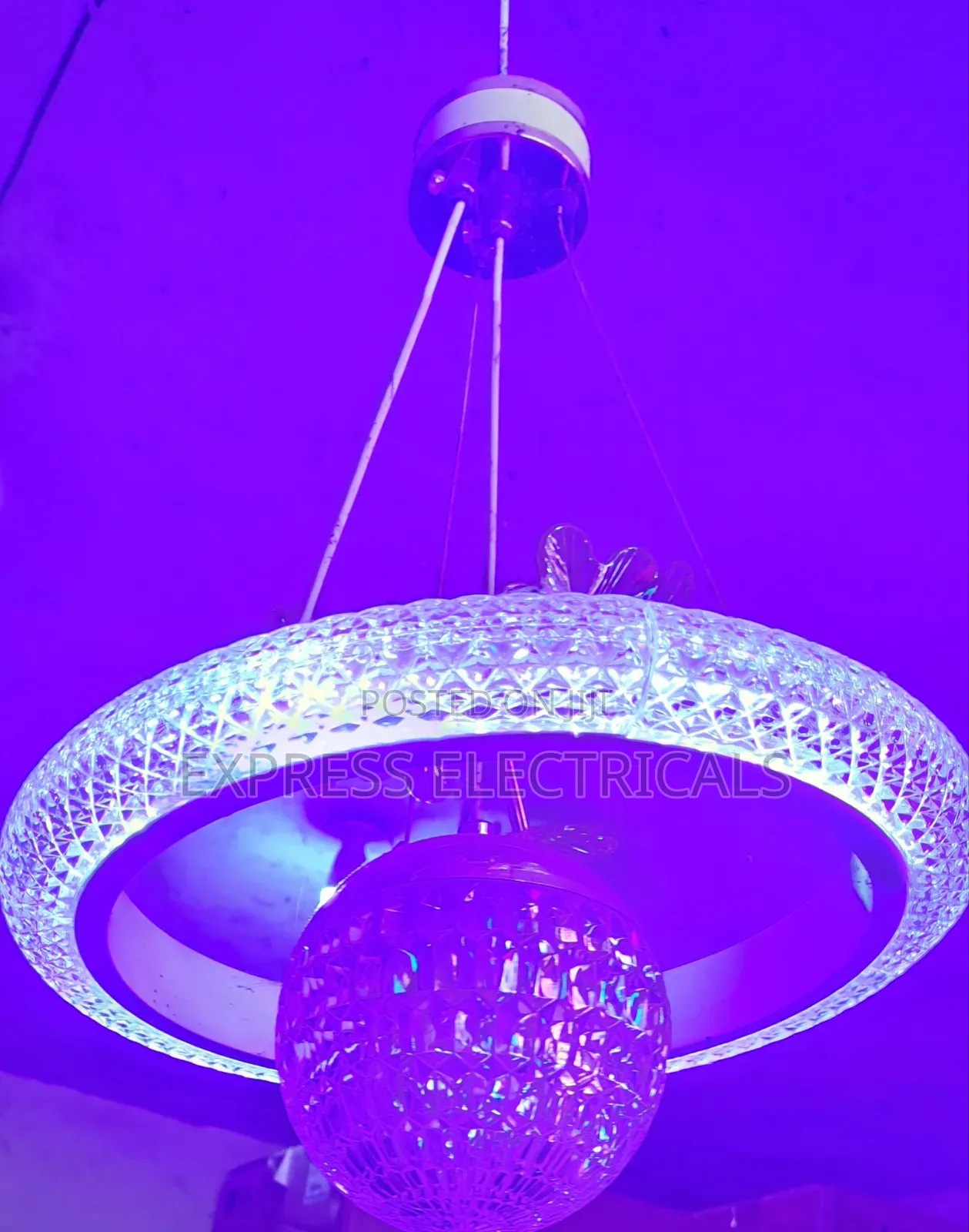 Modern LED Crystal Chandelier With RGB Colour Change
