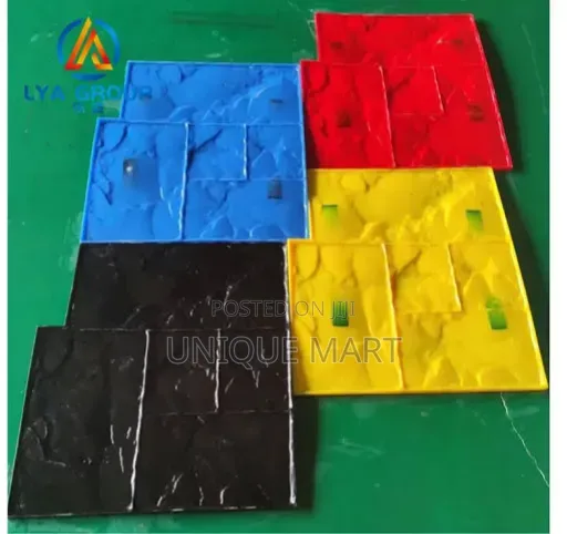 Stamping Mat Used to Create Textured Patterns on Pavement