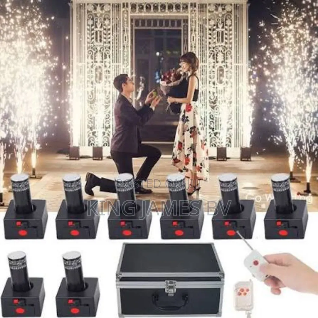 Professional 8 Cartridge Cold Spark Fountain Machine – Event Solution