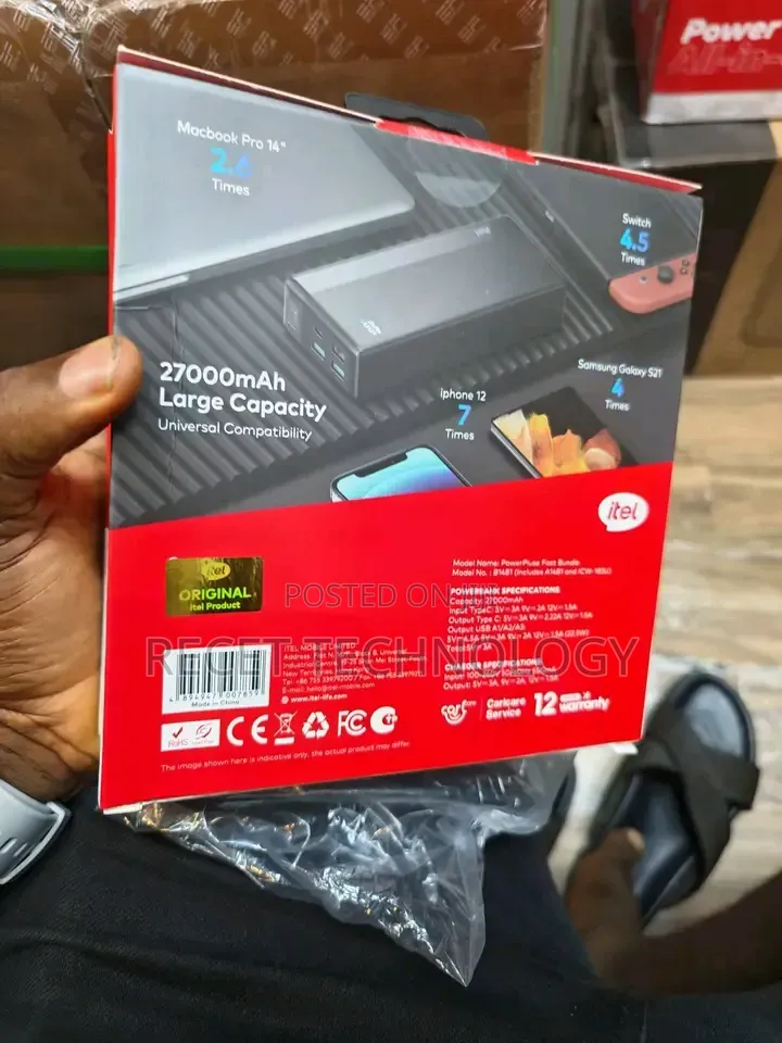 Brand New Itel 27000mah Power Bank