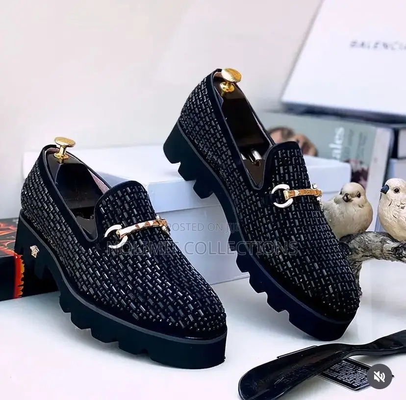 Versace Men's Studded Leather Loafers