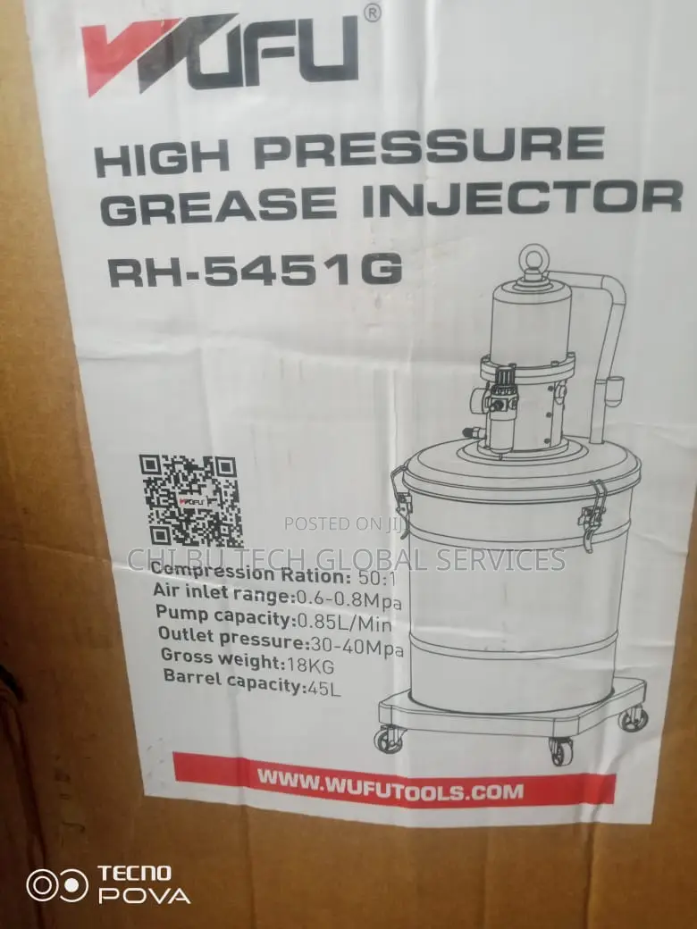 Air Operated High Pressure Grease Pump. With Check Valve. 5,000psi