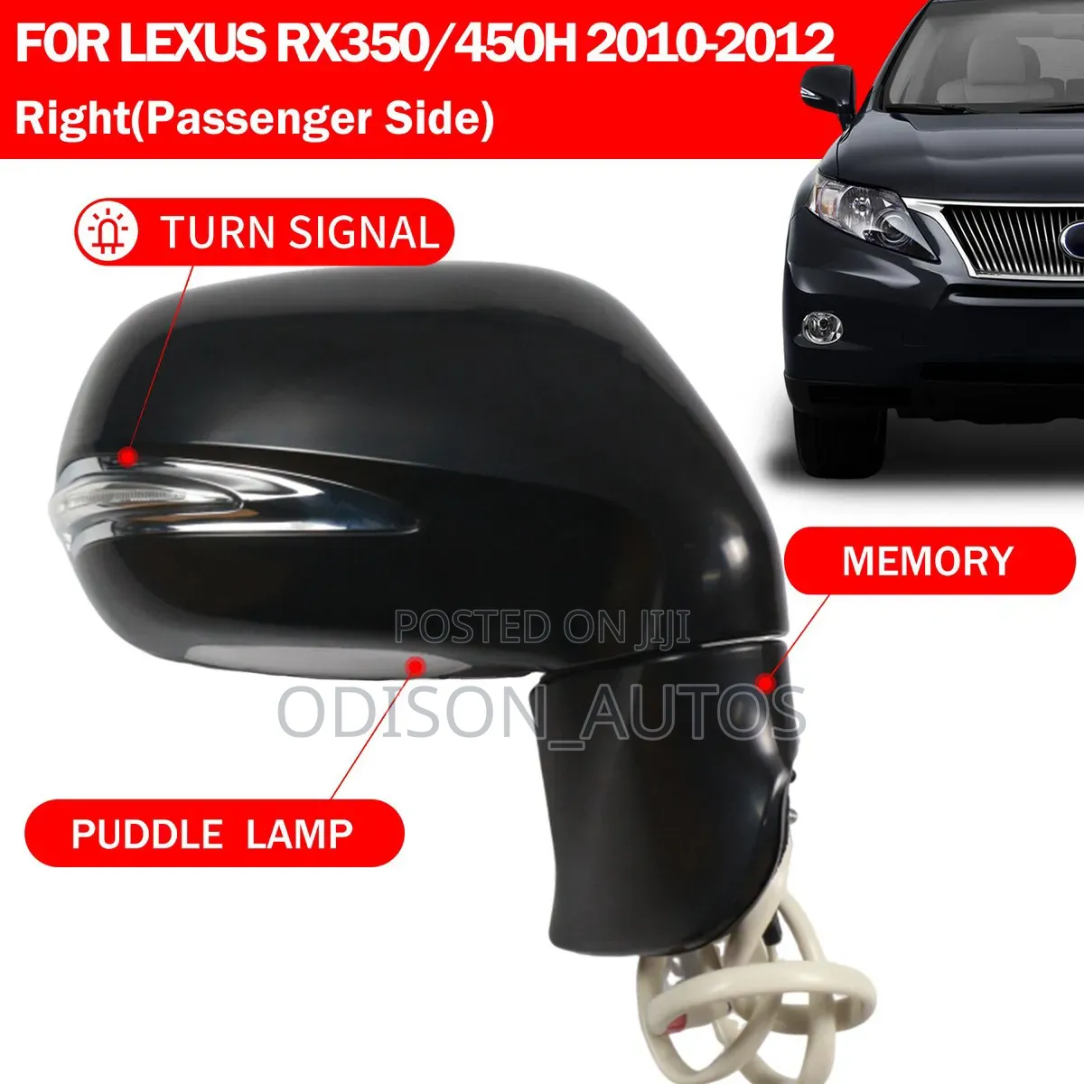 Complete Side Mirror Lexus Rx350 2010 2013 to 2015