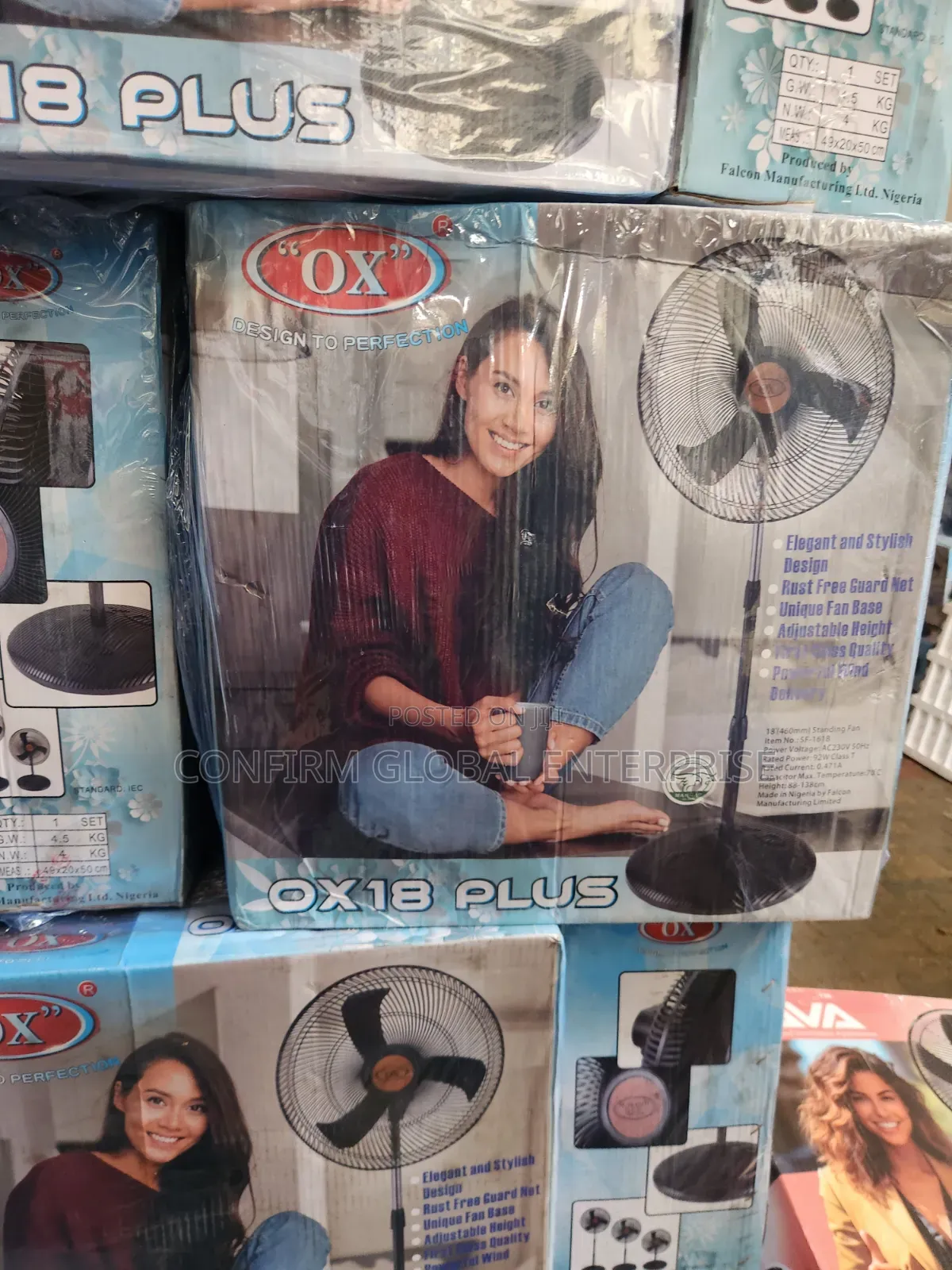 Powerful Ox Plus 18" Inches Standing Fan