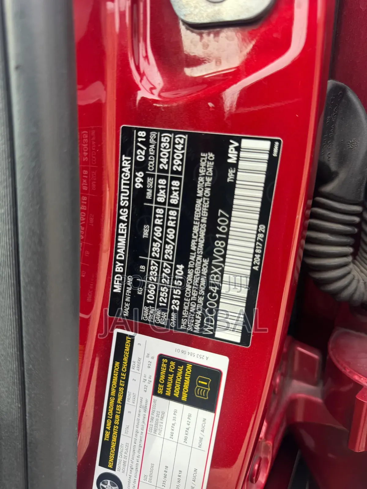 Mercedes-Benz GLC-Class 2018 Red