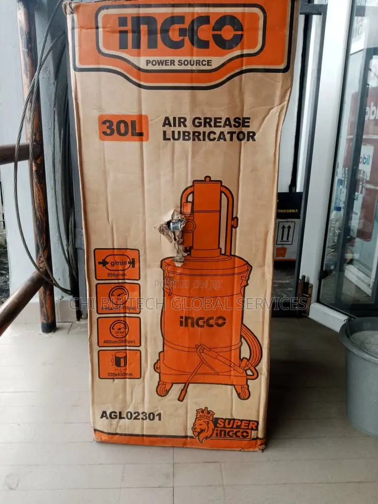 INGCO AGL02301 Air Grease Lubricator With a 30-Liter Capacity