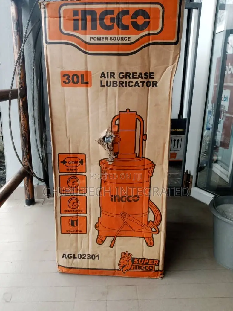 INGCO AGL02301 Air Grease Lubricator With a 30-Liter Capacity