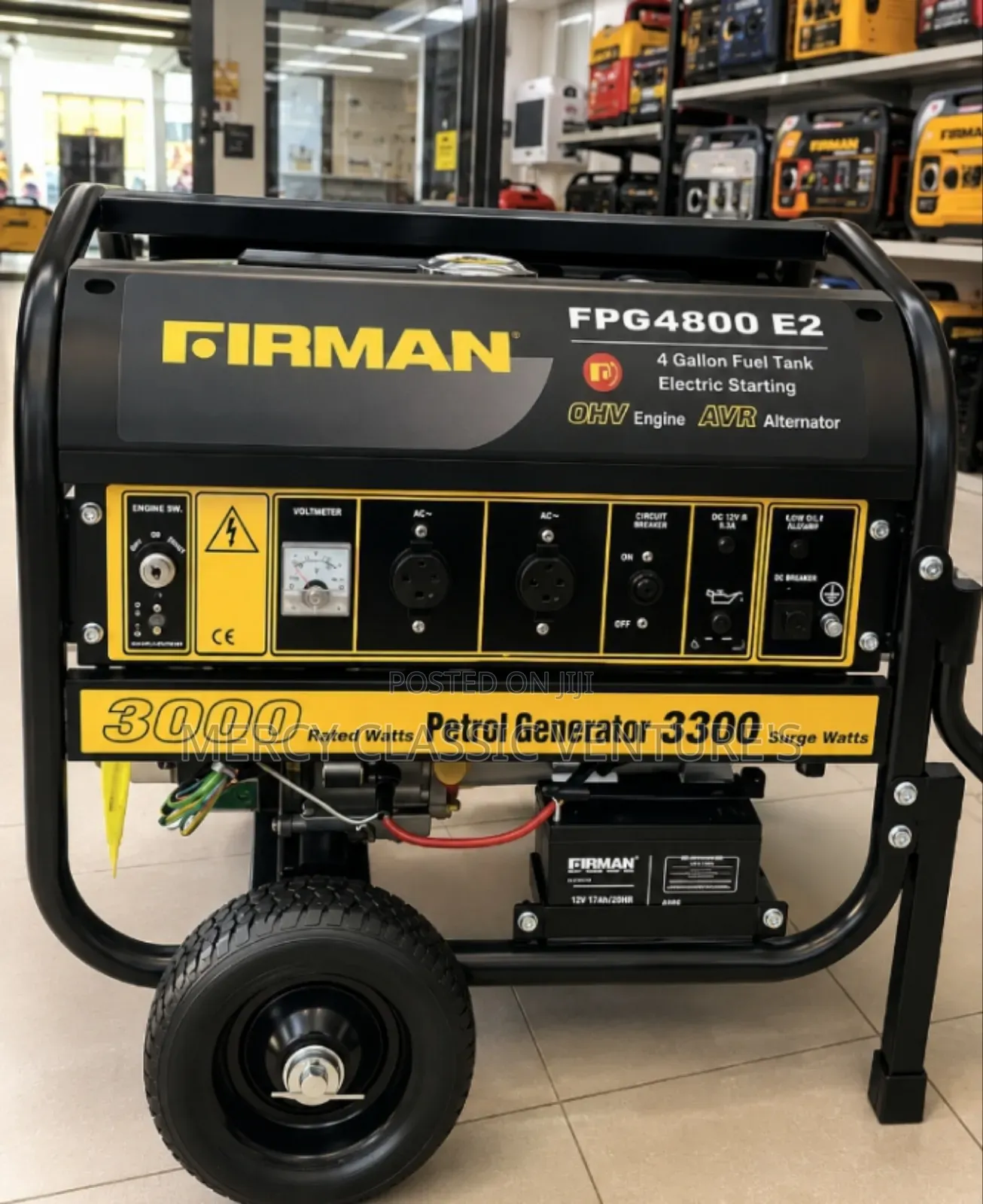 FIRMAN FPG4800E2 4.5KVA Electric Start Petrol Generator AVR Technology