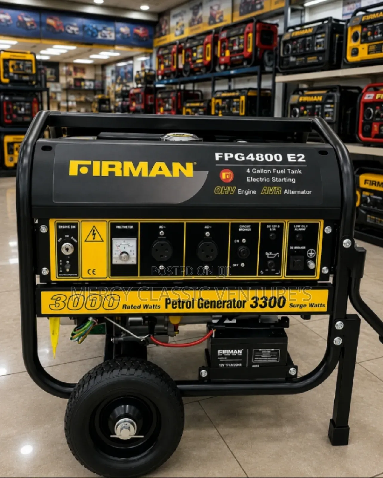 FIRMAN FPG4800E2 4.5KVA Electric Start Petrol Generator AVR Technology