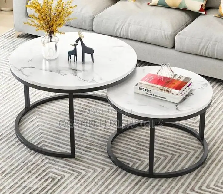Classic Marble Top Center Table 2 In1