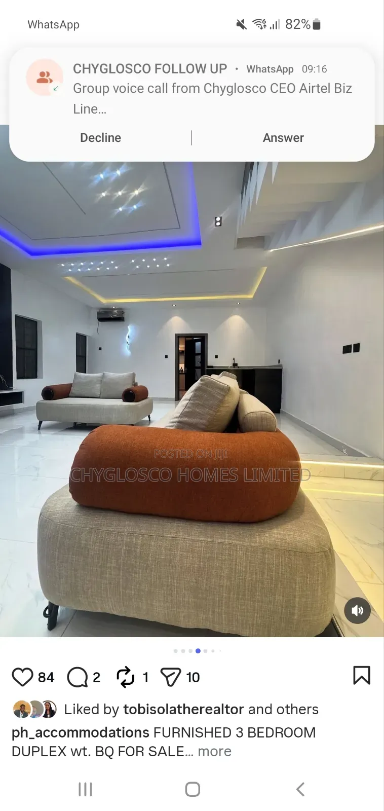 Furnished 3bdrm Duplex in Shell Cooperative, Eliozu for sale
