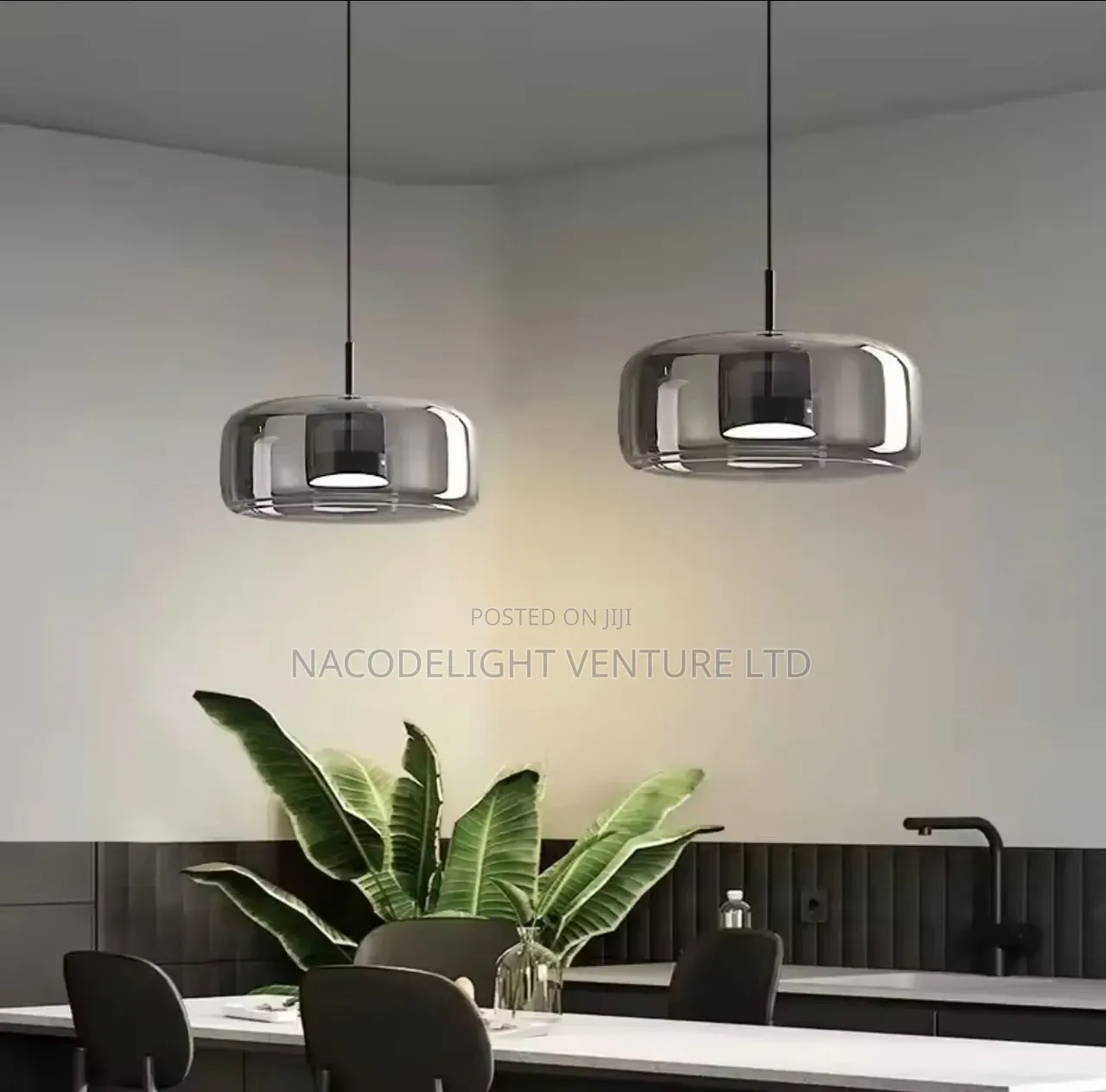 Luxury Smoked Glass LED Pendant Light