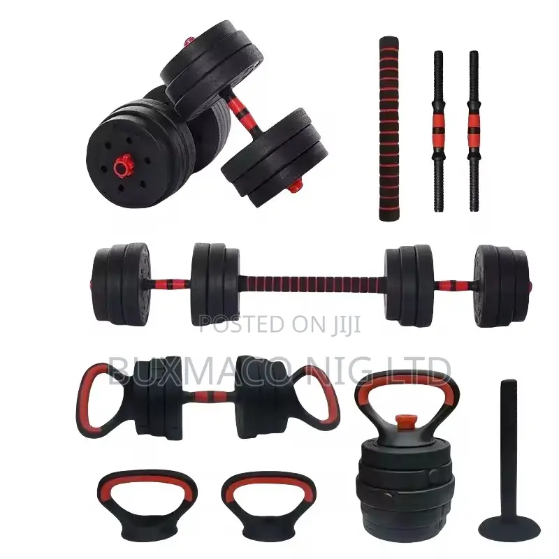 20kg Dumbbell With Barl +Kettle Lift +Hand Gloves-Multi-Function