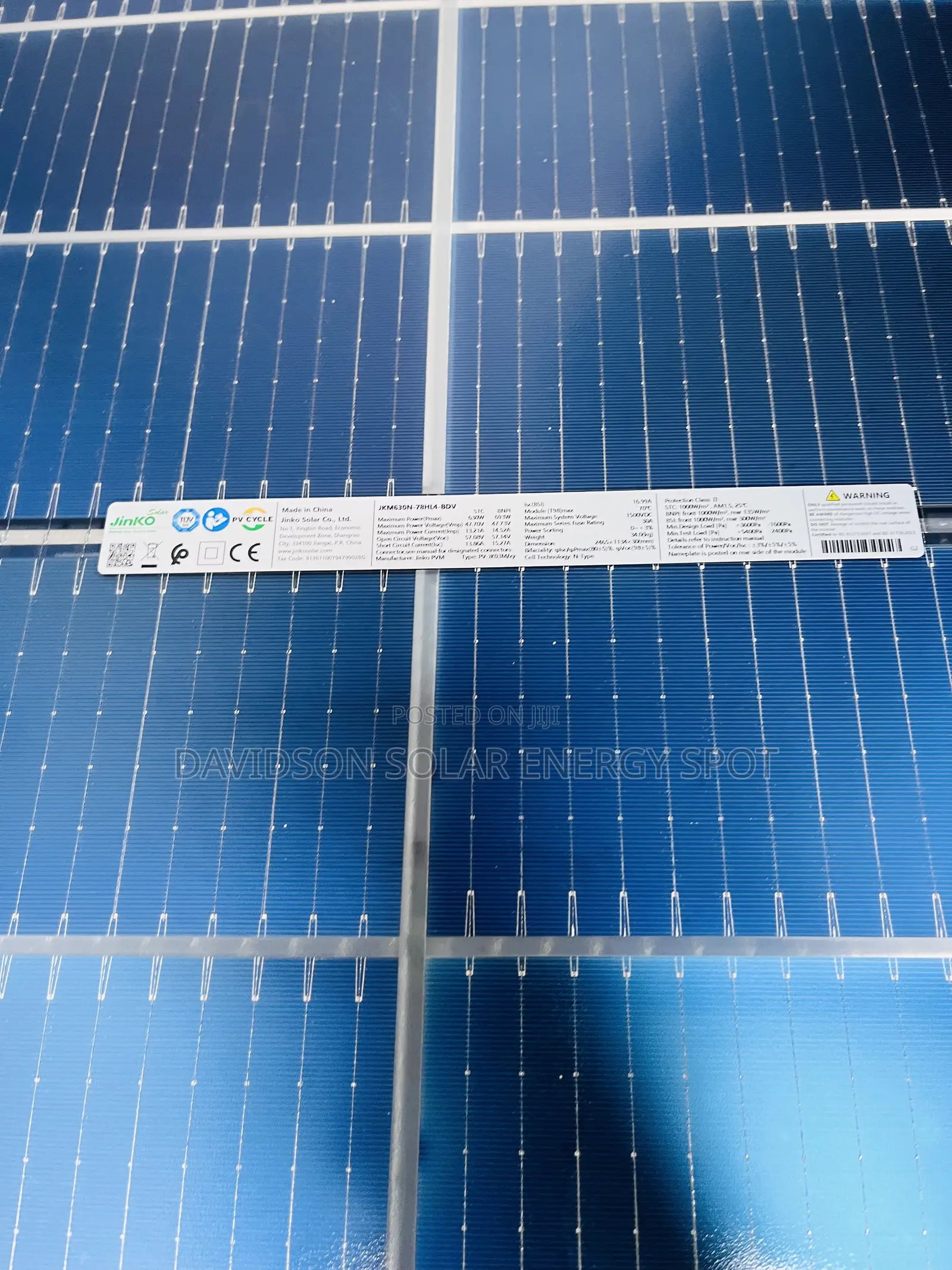 650watt Jinko Solar Panel Halfcourt
