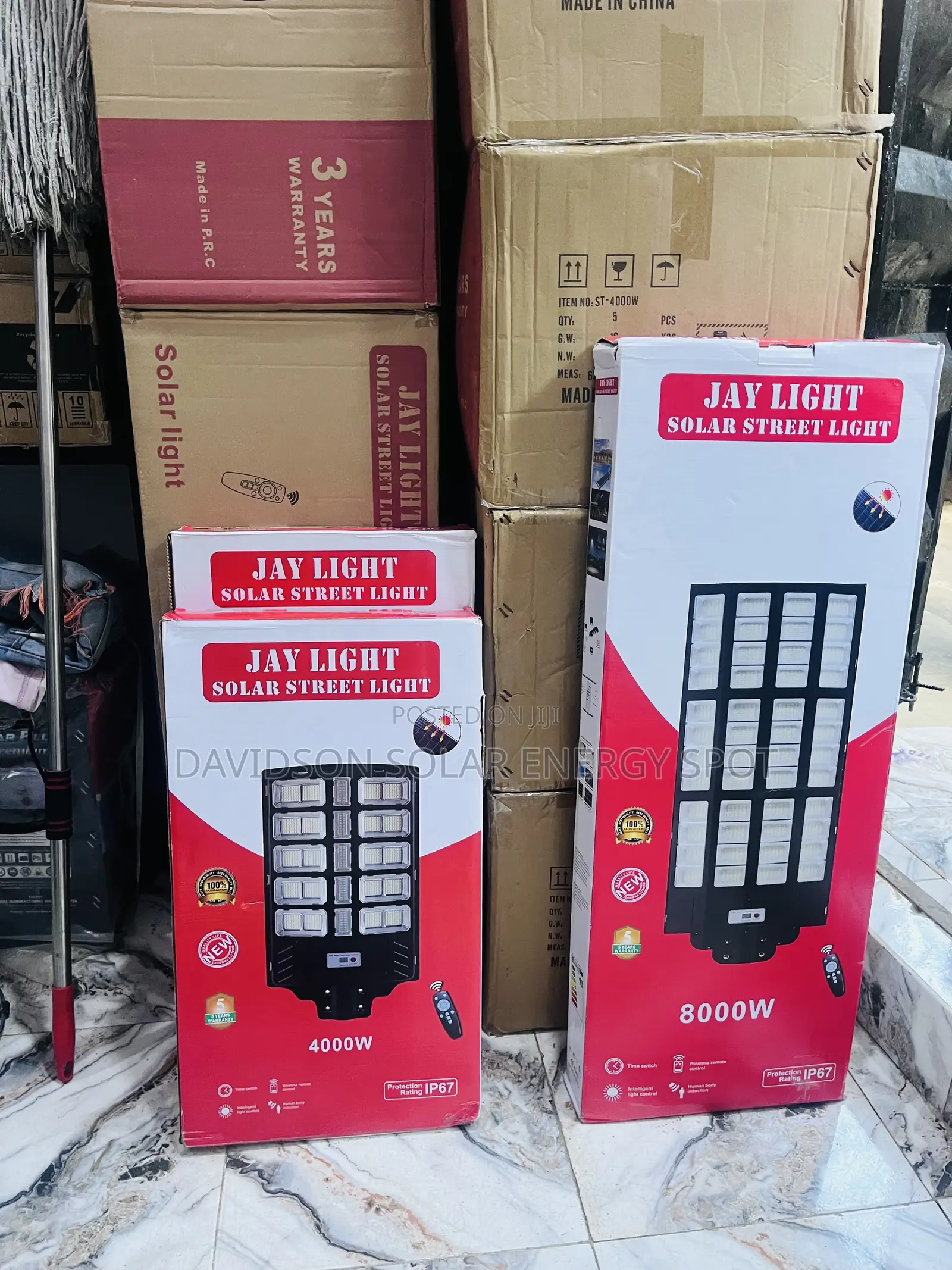 4000wart With 6000watt and 8000watt Jay Solar Street Light