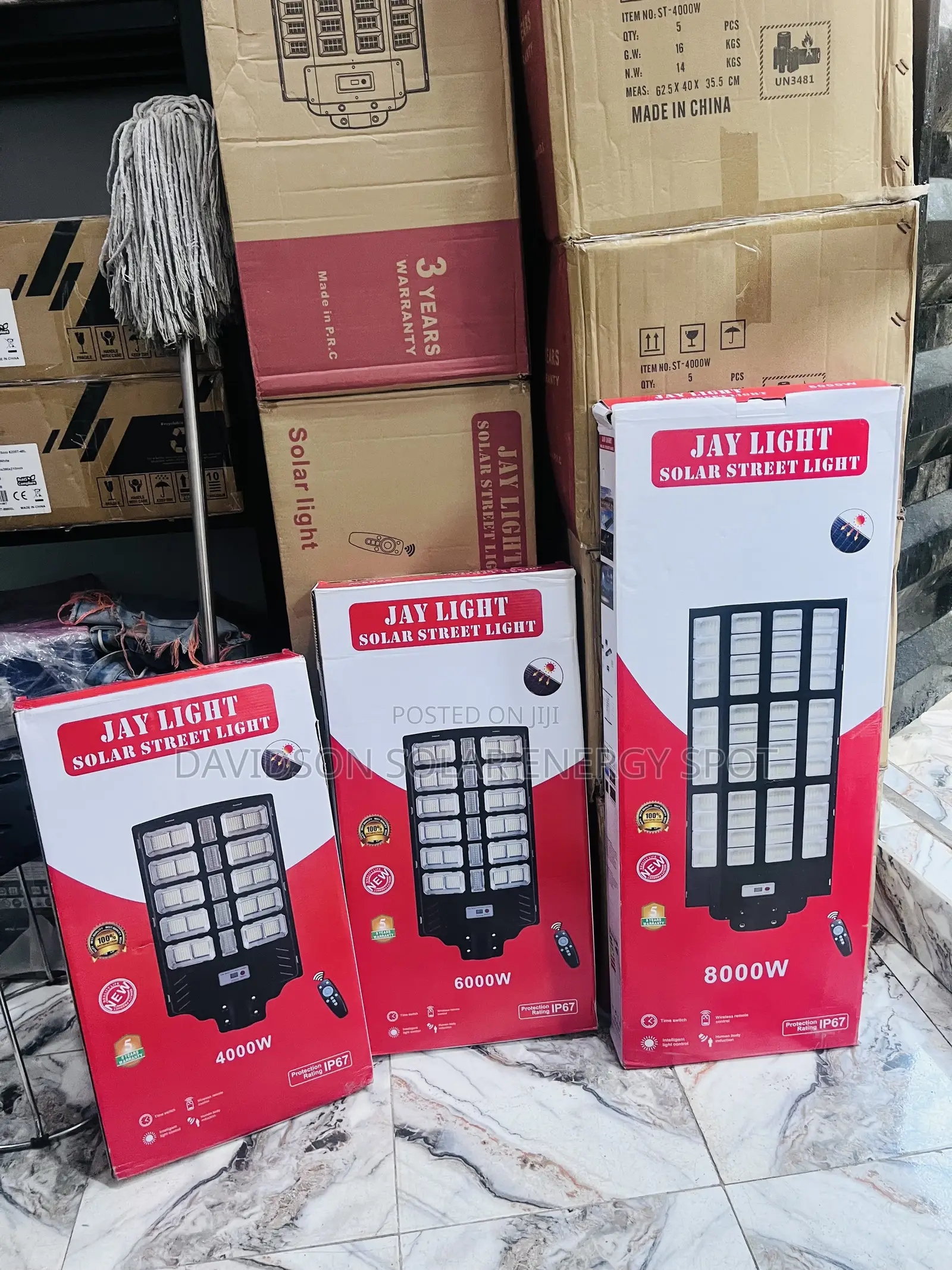4000wart With 6000watt and 8000watt Jay Solar Street Light