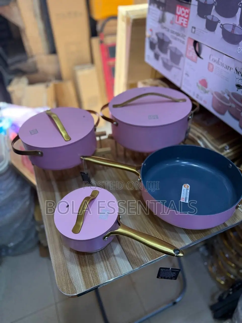 UCC LIFE 4pcs Ceramic High Quality Non-Stick Pot