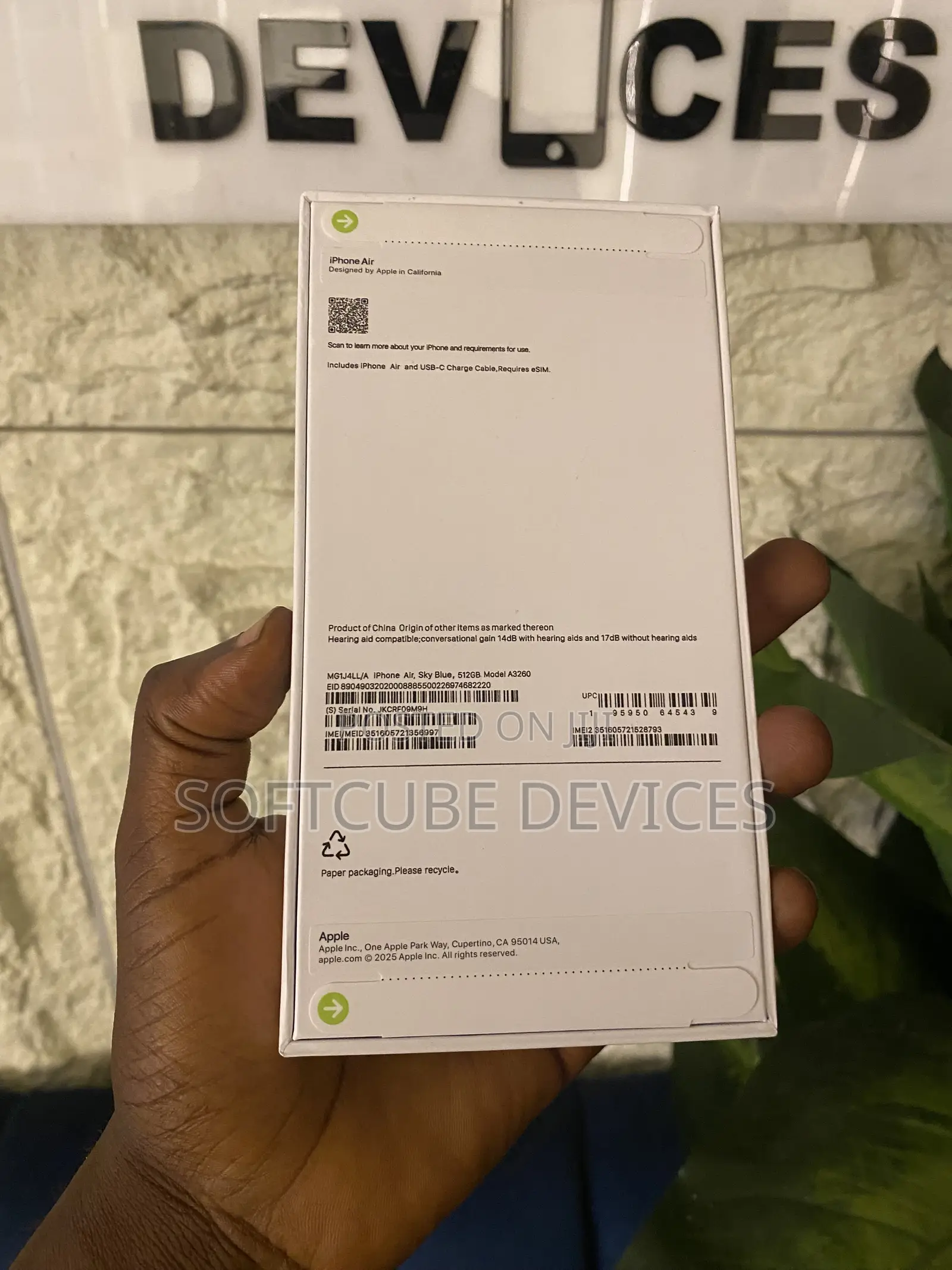 New Apple iPhone Air 512 GB Blue