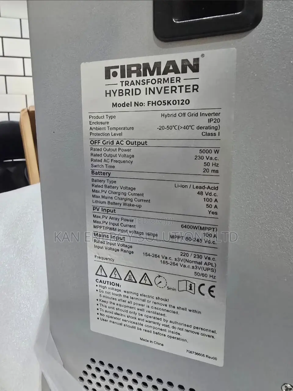 5kva 48v FirMan Hybrid Inverter