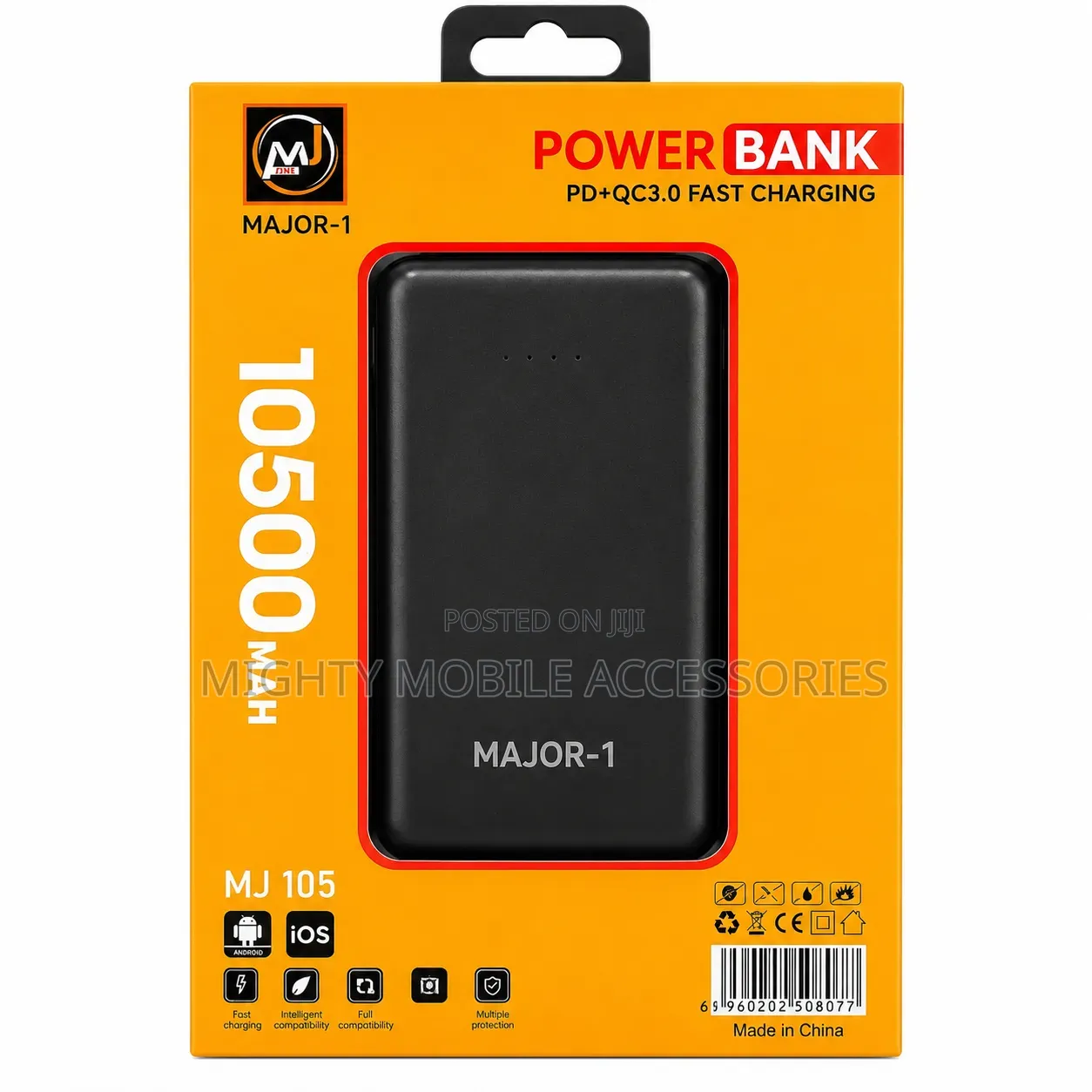 MAJOR 1 10500mAh Power Bank – Dual USB Fast Charging