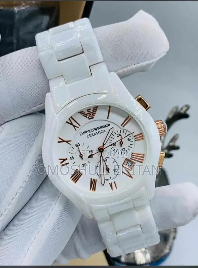 Emperor Armani Ceramic Chronograph Watch