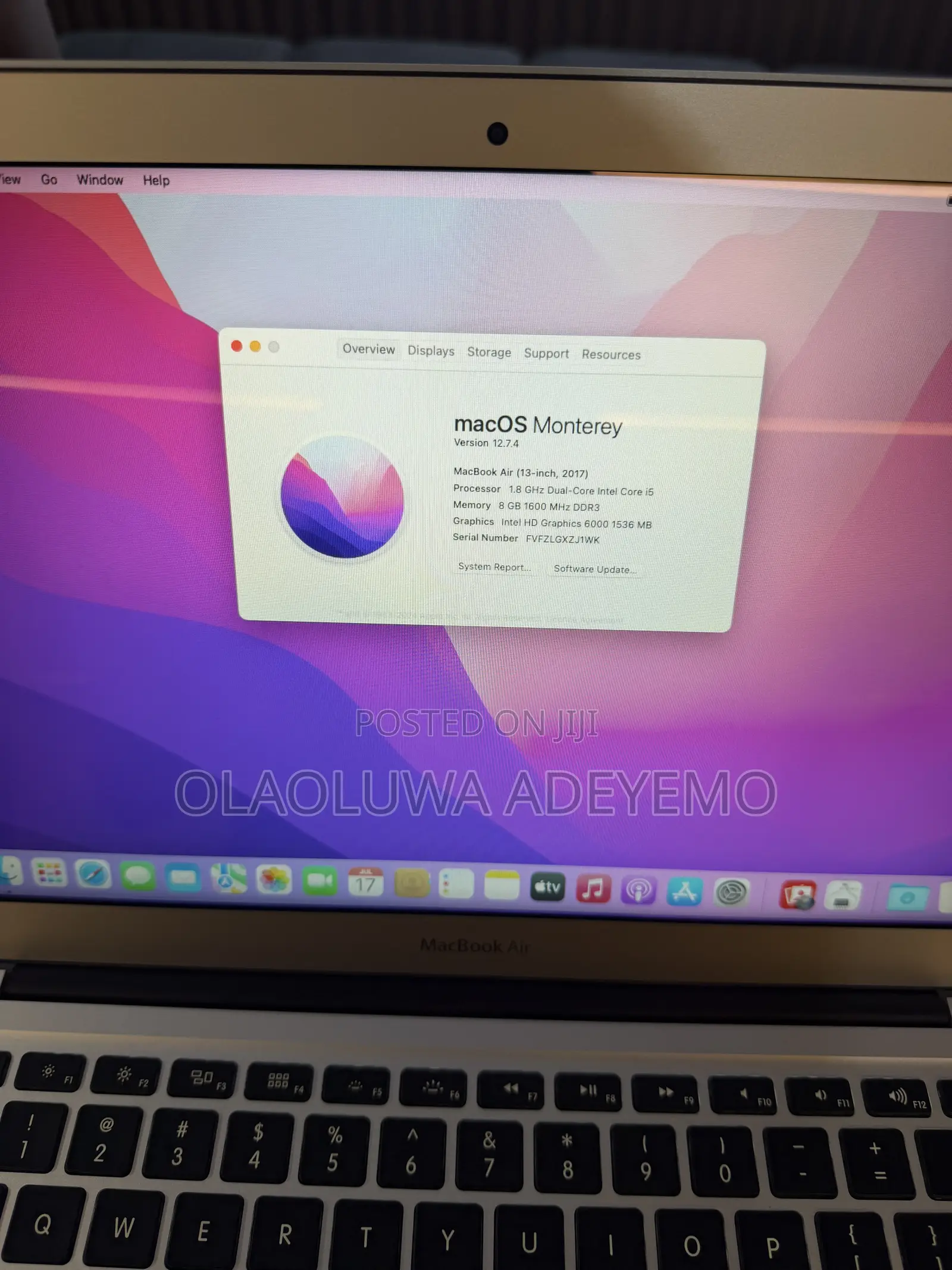 Laptop Apple MacBook Air 2017 8GB Intel Core i5 SSD 128GB