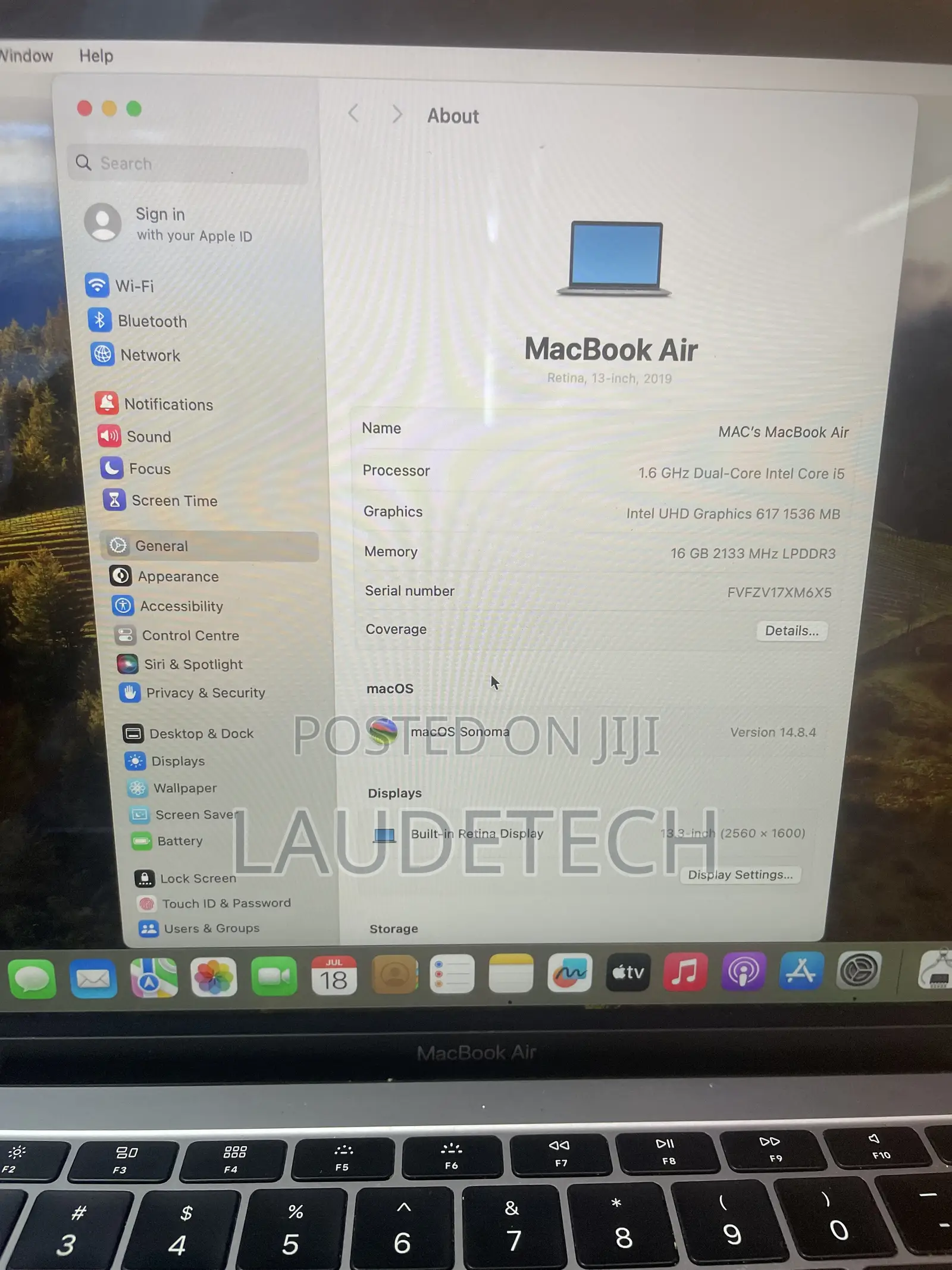Laptop Apple MacBook Air 2019 16GB Intel Core i5 SSD 512GB