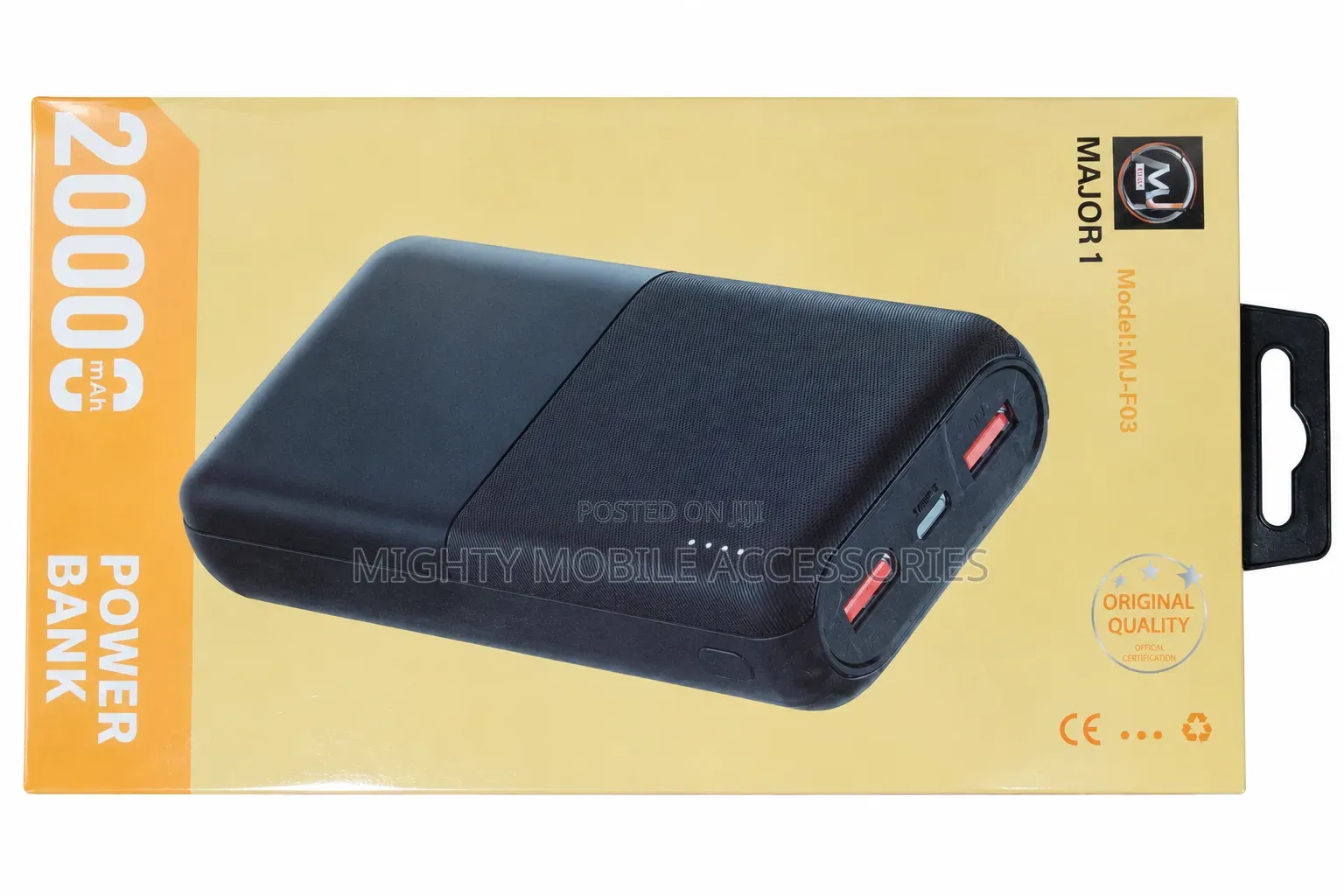 MAJOR 1 20000mAh Fast Charge Power Bank (Model: MJ-R03)