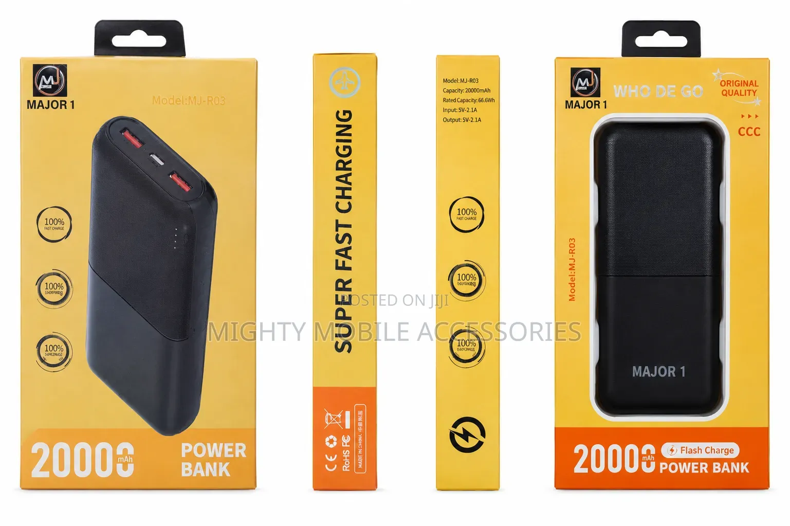 MAJOR 1 20000mAh Fast Charge Power Bank (Model: MJ-R03)