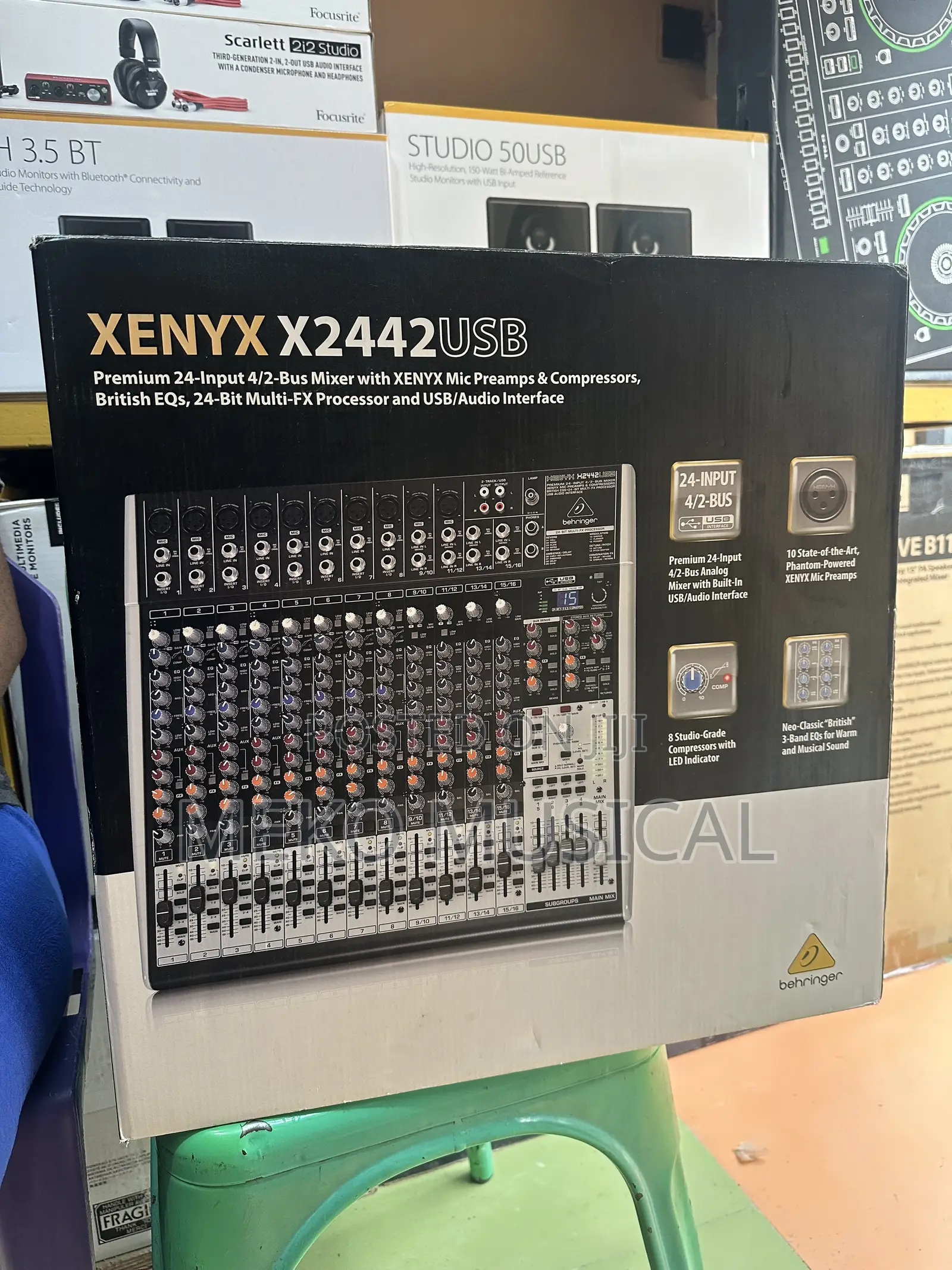 Behringer XENYX X2442USB Is a Premium 24-Input, 4/2-Bus Analog Mixer