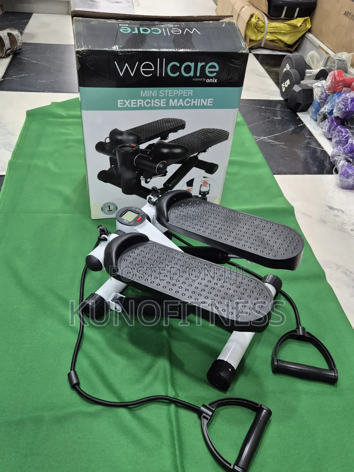 Mini Stepper Machine With Resistance Bands – Compact