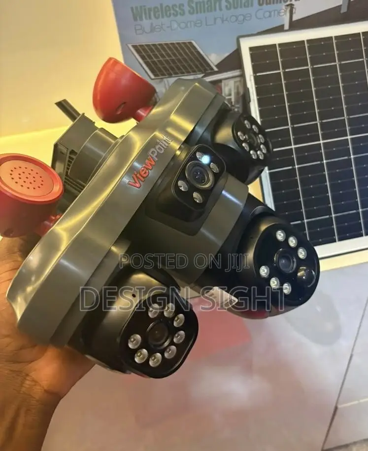 High Quality 3lense Rotate V380 Triple Lens PTZ Solar Camera